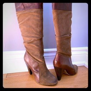 Jessica Simpson Angie brown suede & leather boots.